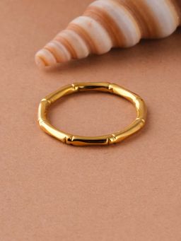 Palmonas - Womens Waterproof and Anti-Tarnish Segmented Gold Ring
