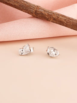 Palmonas - Womens 925 Sterling Silver Floral Petal Stud Earrings