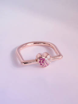 Palmonas - Womens 925 Sterling Silver Pink Mirage Rose Gold Ring (5)
