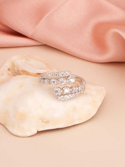 Palmonas - Womens 925 Sterling Silver Open Band Multi-Row Ring