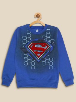 Kidsville - Boys Spiderman Printed Blue Sweatshirt