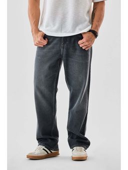 Snitch - Grey Solid Relaxed Fit Jeans
