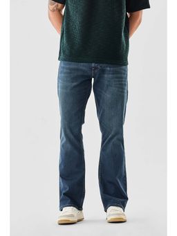 Snitch - Blue Solid Regular Fit Jeans