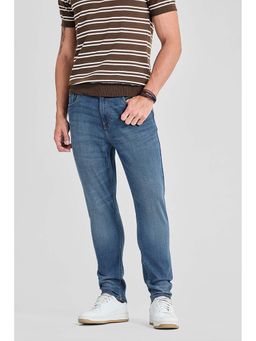 Snitch - Blue Solid Regular Fit Jeans
