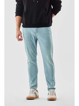 Snitch - Blue Solid Regular Fit Jeans