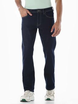 Jack & Jones - Blue Solid Regular Fit Jeans