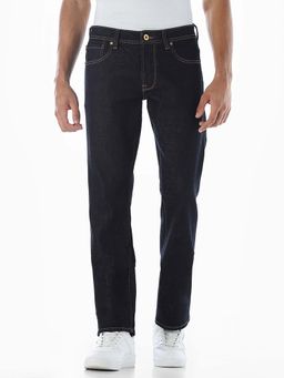 Jack & Jones - Blue Solid Regular Fit Jeans
