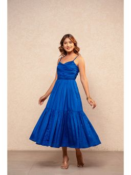 DEASHA INDIA - Ana Blue A-Line Tiered Dress