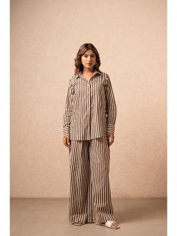 DEASHA INDIA - Iti Brown Striped Co-Ord Set