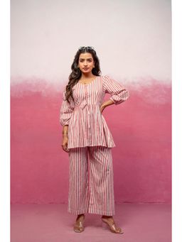 DEASHA INDIA - Katha Pink Striped Co-Ord Set