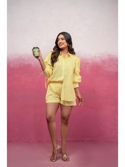 DEASHA INDIA - Kaylee Yellow Striped Co-Ord Set