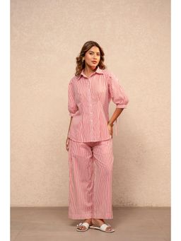 DEASHA INDIA - Nishi Red Striped Co-Ord Set
