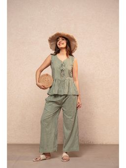 DEASHA INDIA - Taarvi Green Striped Co-Ord Set
