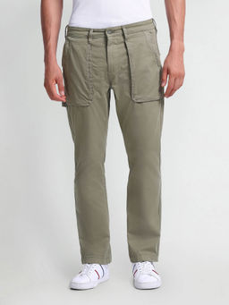 U.S. POLO ASSN. - Green Slim Tapered Twill Trousers