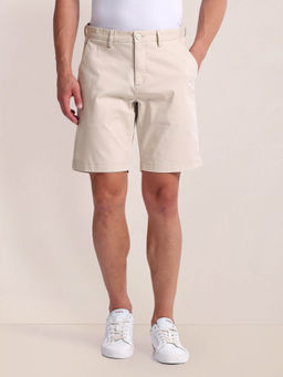U.S. POLO ASSN. - Beige Straight Fit Twill Shorts