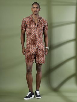 RIGO - Black & Orange Printed Co-Ord (Set of 2)