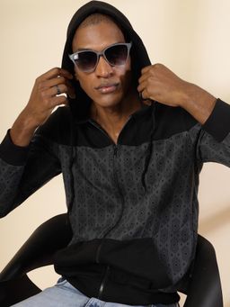 RIGO - Dark Grey Colorblocked Sweatshirt