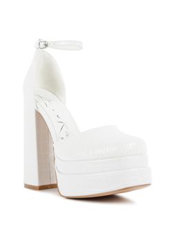 London Rag - Textured White Heels