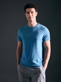 Pepe Jeans - Men's Blue Short Sleeve Stretch T-shirt