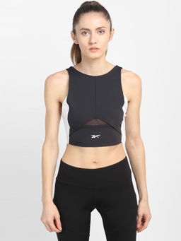 Reebok - Ts Colorblock Crop Top Black Training Top
