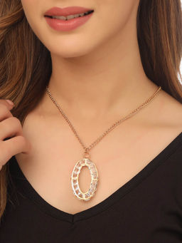 NVR - Gold Plated Oxidised Chain Lobster Closure Necklace