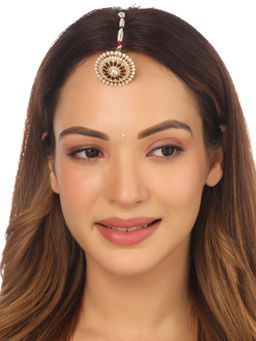 NVR - Womens Trending Stylish Gold Plated Mang Tikka