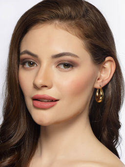 NVR - Womens Western Gold Plated Circular Metal Drop Earrings