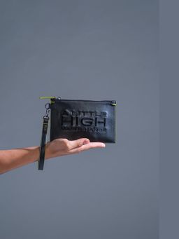 PRIMAL GRAY - A Little High Maintenance Black Leather Travel Pouch