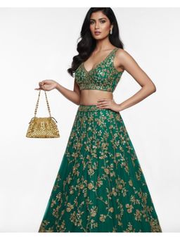 Shopsiiri - Gold Starlight Mirror Mesh Potli Bag