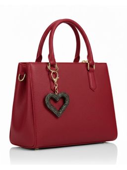 Shopsiiri - Midnight Luxe Heart Keychain - Black Rhinestone Heart Bag Charm