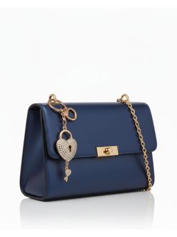 Shopsiiri - White Radiance Lock And Key Keychain - Crystal Heart Lock Bag Charm