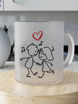 Indigifts - You Belong with Me Quote Printed White Frost Mug, Valentine Gifts, Love Gift