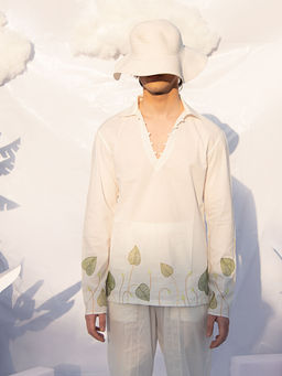 Runit Gupta - Betel Leaf Line Shirt