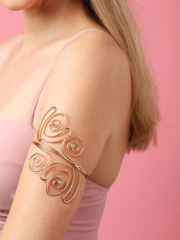 Sohi - Gold Toned Gold Plated Armlet Bracelet