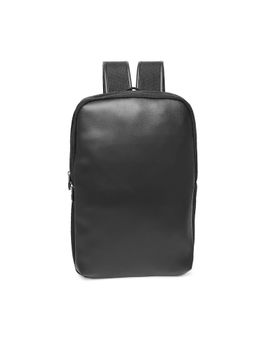 MBOSS - Faux Leather Laptop Backpack Black