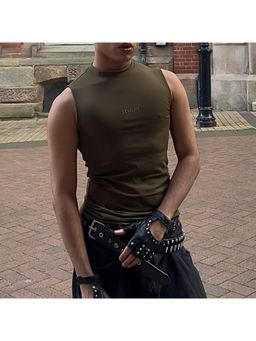 Off Duty India - Olive Sculpt Muscle Tank