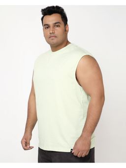 Bewakoof - Men Fog Green Boxy Fit Plus Size T-Shirt