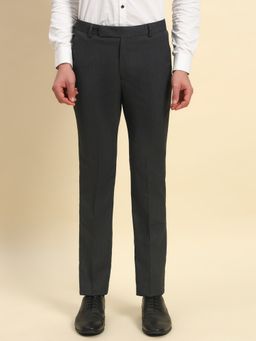 Cantabil - Men Grey Regular Fit Straight Trouser