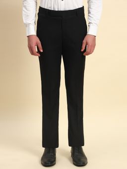 Cantabil - Men Black Regular Fit Straight Trouser