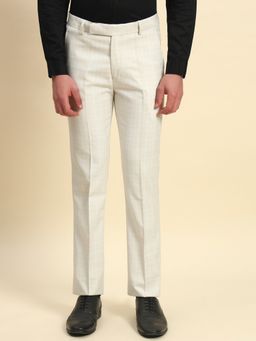 Cantabil - Men Beige Regular Fit Straight Trouser