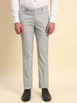Cantabil - Men Grey Regular Fit Straight Trouser