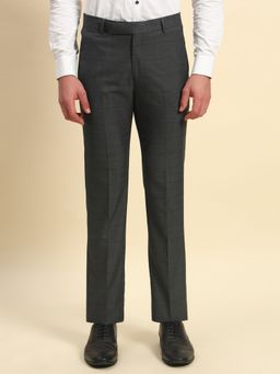Cantabil - Men Grey Regular Fit Straight Trouser