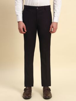 Cantabil - Men Wine Regular Fit Straight Trouser