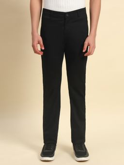 Cantabil - Men Black Regular Fit Straight Trouser