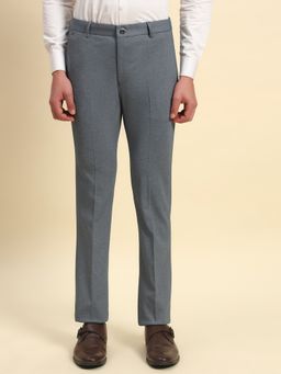 Cantabil - Men Grey Regular Fit Straight Trouser