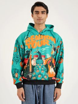 CLAZZEY - Reunion Tour Graphic Hoodie - Teal Groove Nation All-Over Print
