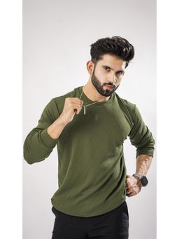 ROYALTAIL - Men Green Full Sleeves Sweatshirt