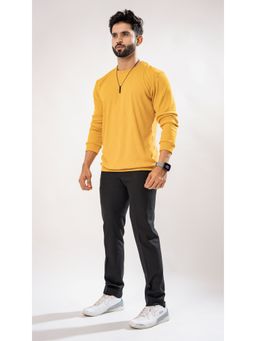 ROYALTAIL - Men Mustard Full Sleeves Sweatshirt