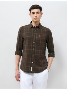 U.S. Polo Assn. Denim Co. - Men Dobby Tartan Checked Shirt
