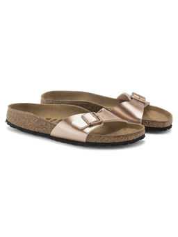 Birkenstock - Madrid Copper Narrow Width Women One-Strap Flats